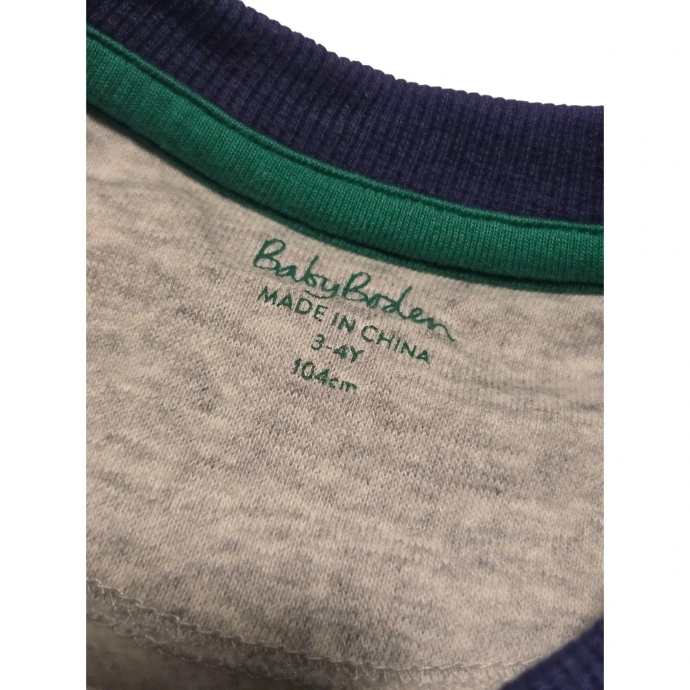 Baby‎ Boden Penguin Pajama Set Toddler Kids 3-4T Grey Long Sleeve Pants